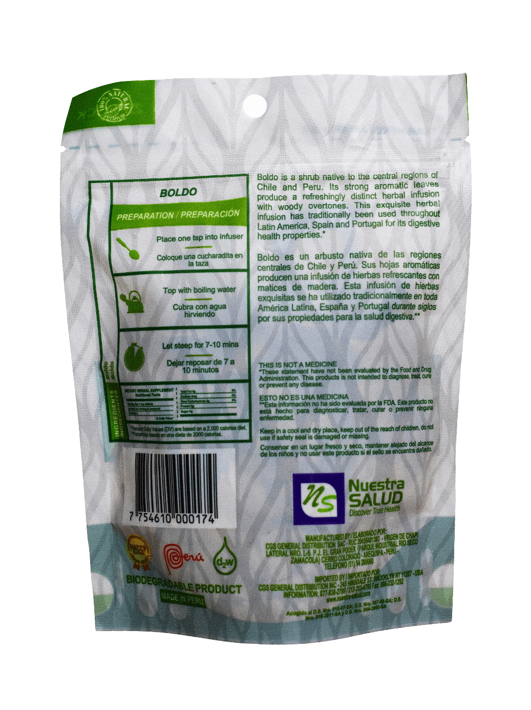  Boldo Loose Leaf Herbal Infusion Tea Value Pack (90g) by Nuestra Salud sold by NS Herbs Co.
