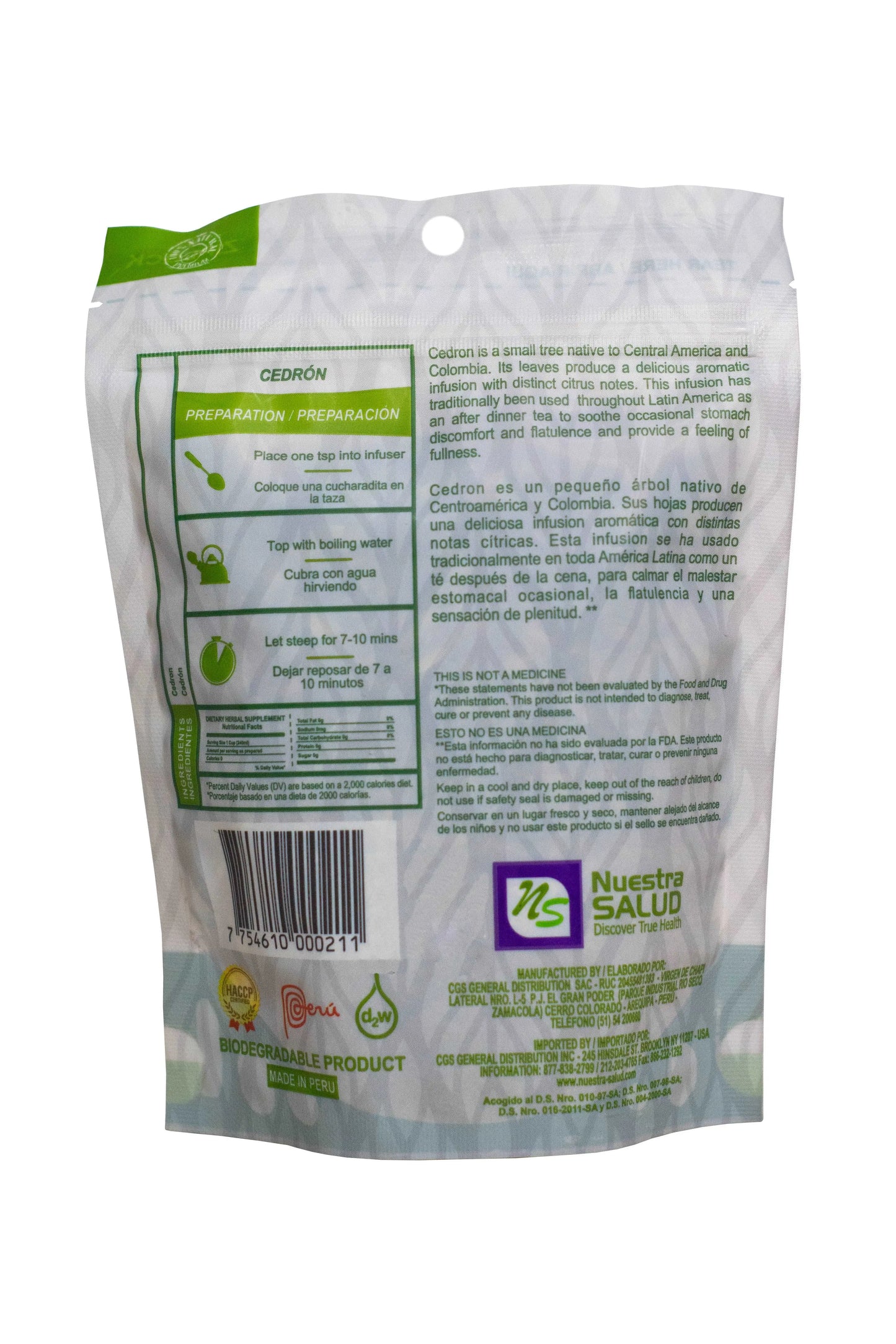 Cedron Herbal Tea (30g) 1.05oz by Nuestra Salud sold by NS Herbs Co.