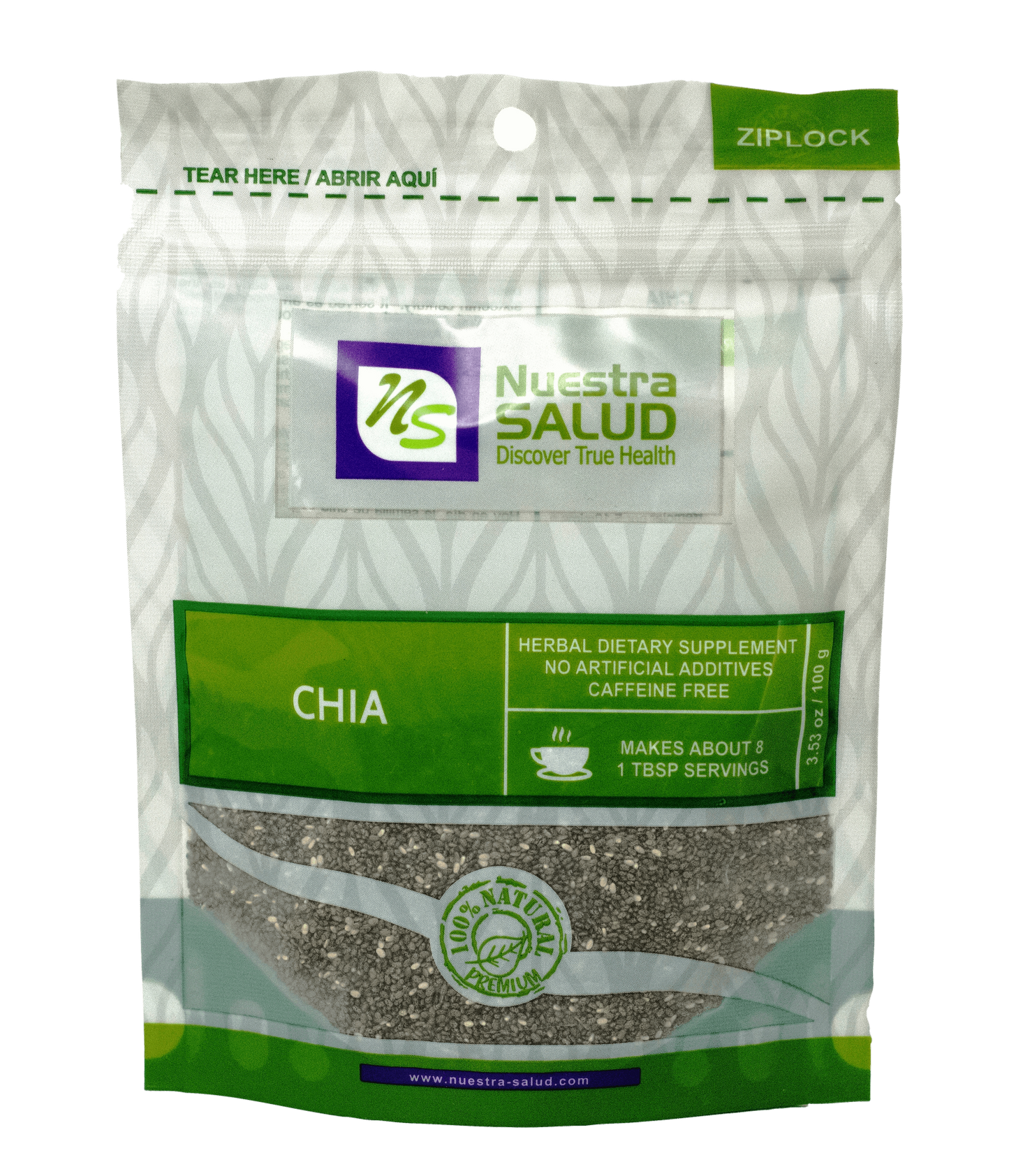 Chia seed Herbal Infusion Value Pack (300g) by Nuestra Salud sold by NS Herbs Co.