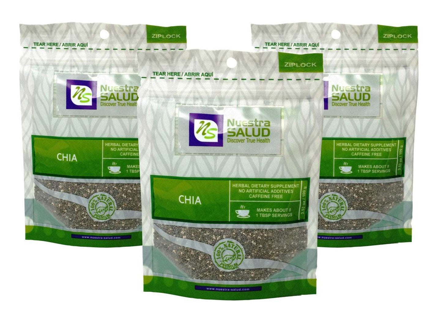 Chia seed Herbal Infusion Value Pack (300g) by Nuestra Salud sold by NS Herbs Co.
