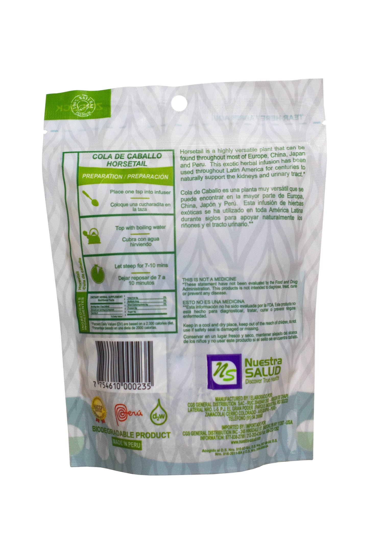 Cola De Caballo Horsetail Herbal Tea (30g) 1.05oz by Nuestra Salud sold by NS Herbs Co.