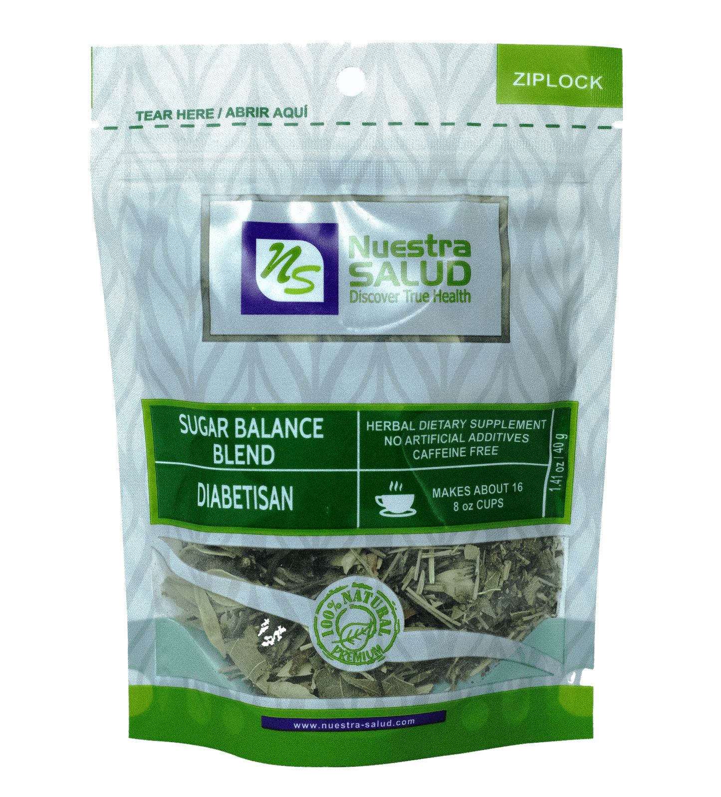 Diabetisan Sugar Balance Blend Loose Herbal Infusion Tea Value Pack (120g) by Nuestra Salud sold by NS Herbs Co.