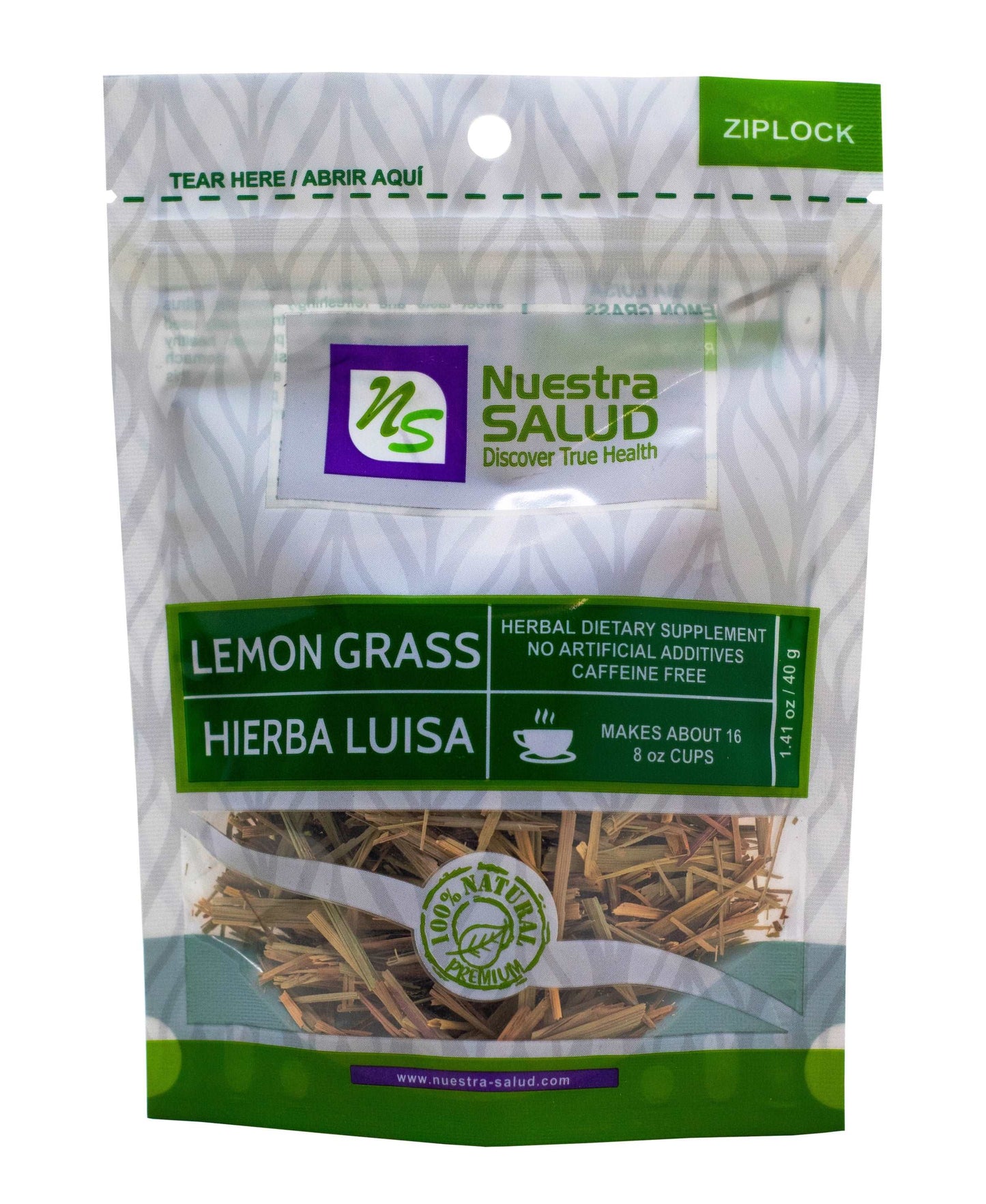 Luisa Lemongrass Loose Herbal Infusion Tea Value Pack (120g) by Nuestra Salud sold by NS Herbs Co.
