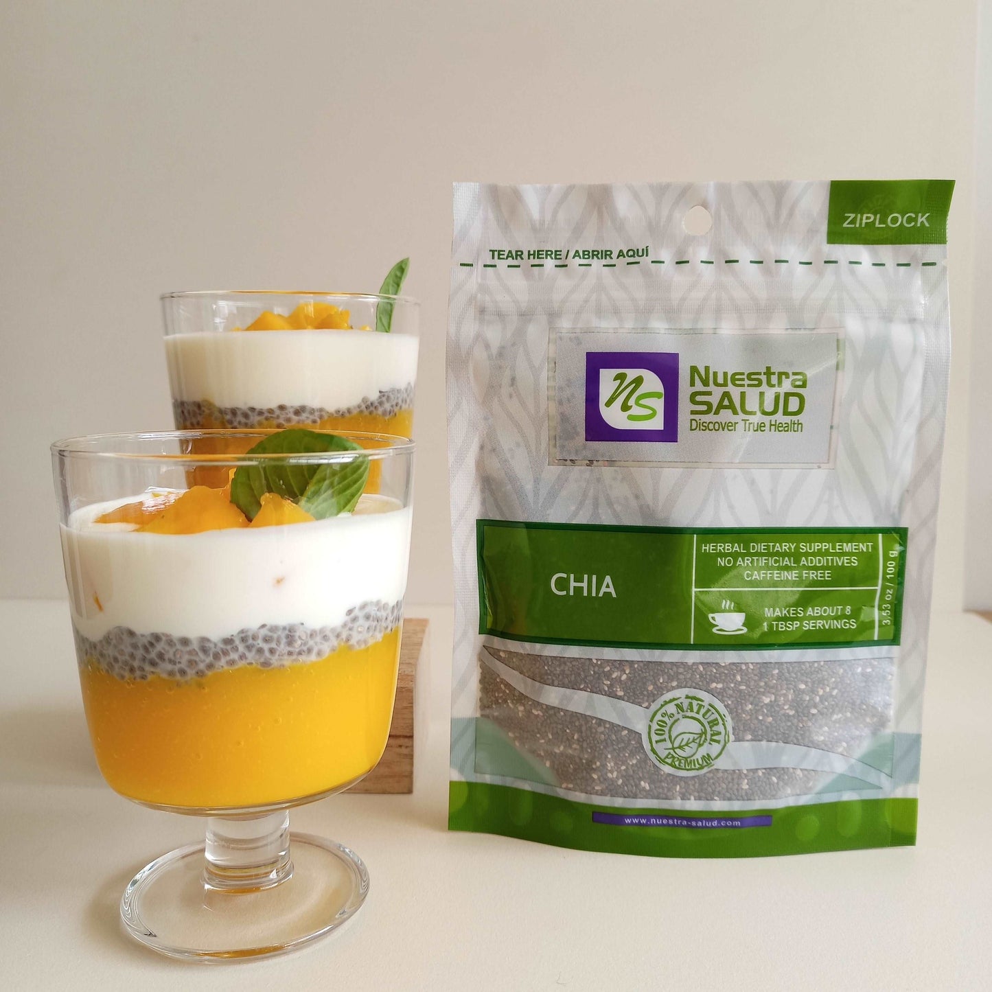 Chia Seeds Herbal (100g) 3.52oz by Nuestra Salud sold by NS Herbs Co.