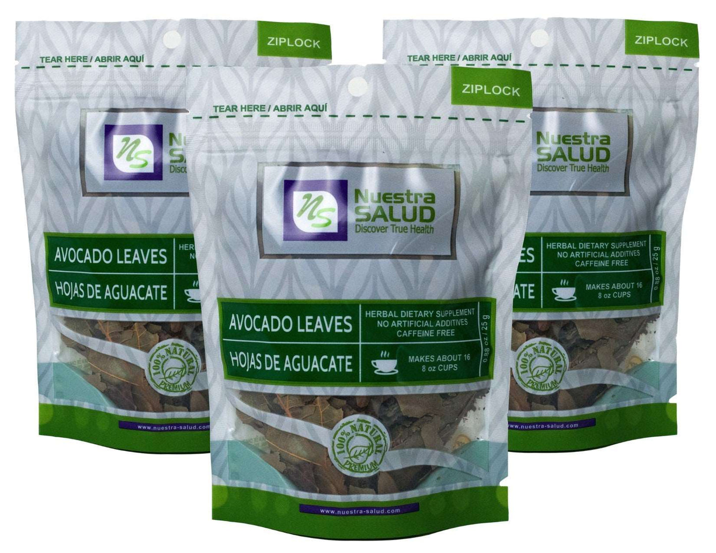 Hojas de Aguacate Avocado Leaves Loose Herbal Infusion Tea Value Pack (75g) by Nuestra Salud sold by NS Herbs Co.
