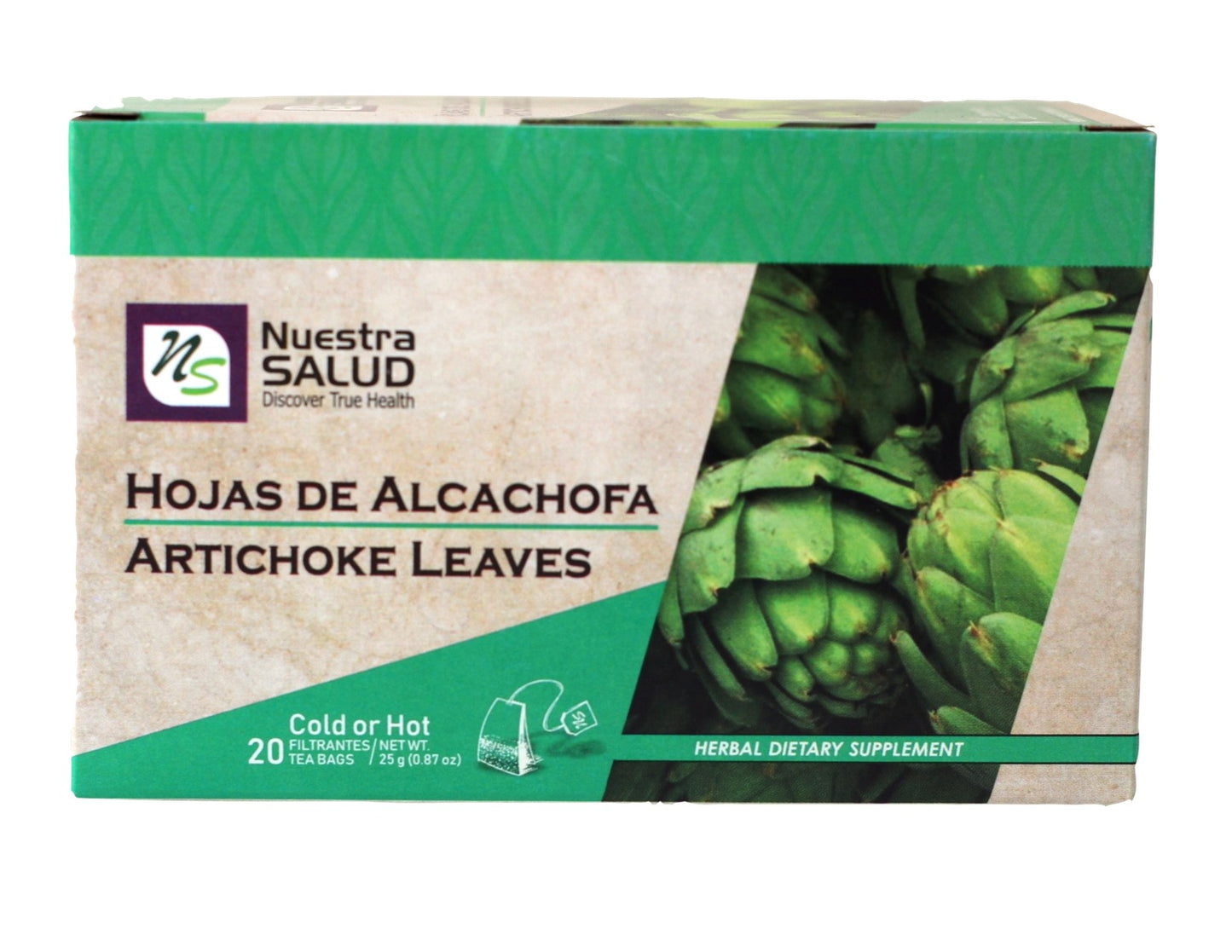 Artichoke Leaves Tea Hoja de Alcachofa Herbal Tea (20 tea bags)