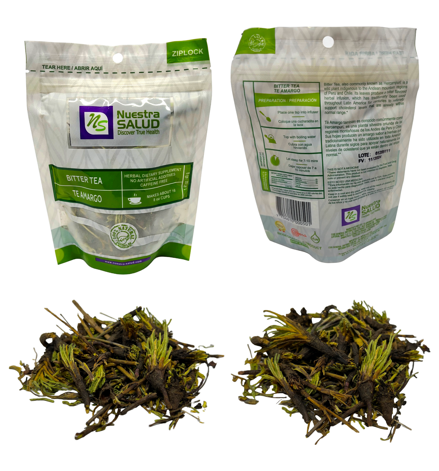 Bitter Tea Herbal Infusion Te Amargo Value Pack (120g) HQ Herb