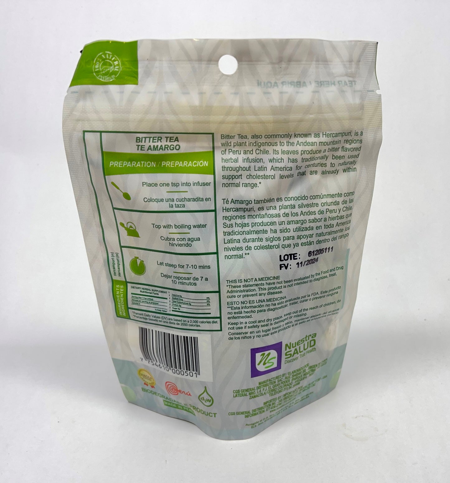 Bitter Tea Herbal Infusion Te Amargo Value Pack (120g) HQ Herb