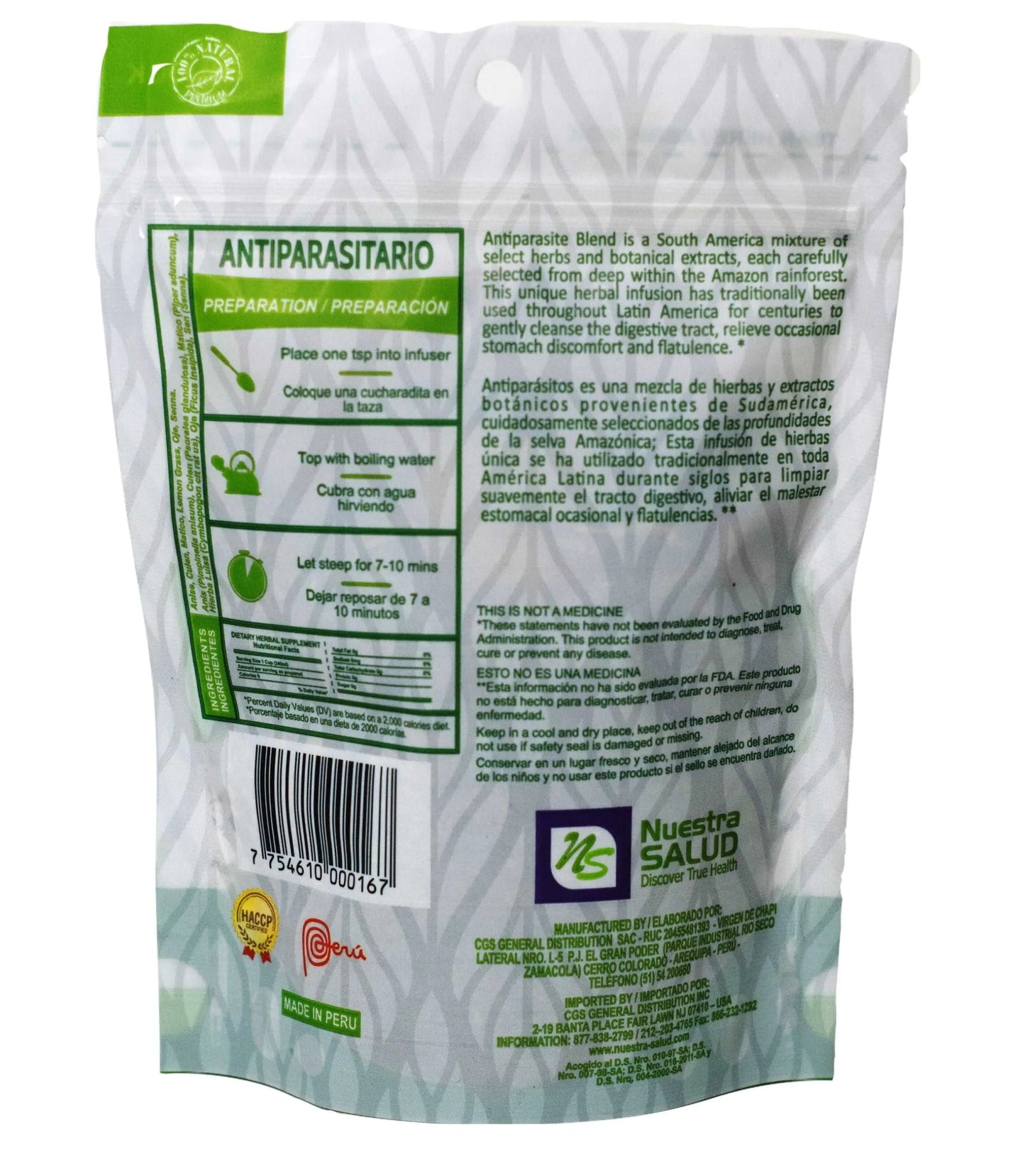 Antiparasitos Antiparasitario Detox Blend Herbal Tea (40g) 1.41oz by Nuestra Salud sold by NS Herbs Co.