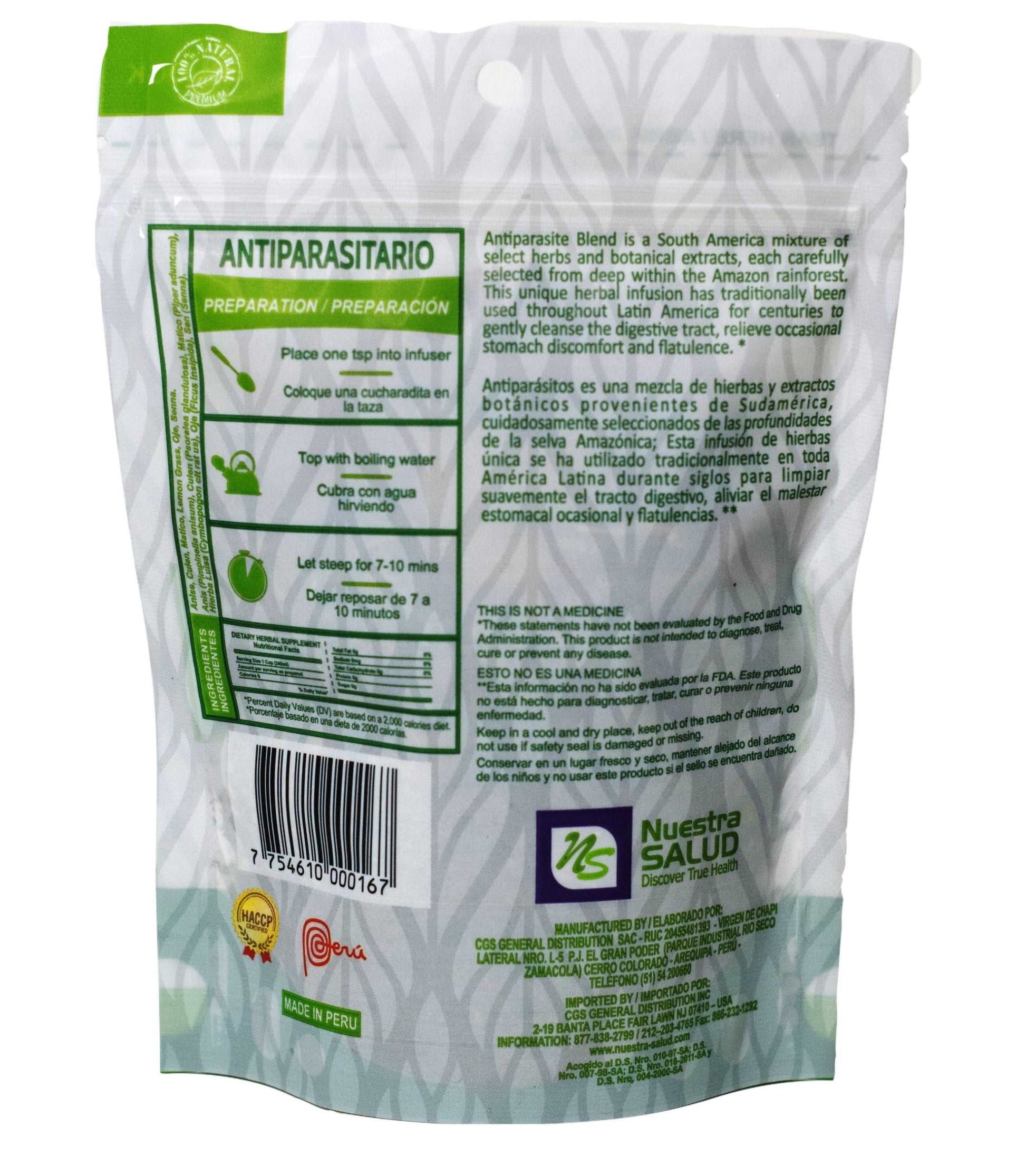  Antiparasitos Antiparasitario Detox Blend Herbal Tea (40g) 1.41oz by Nuestra Salud sold by NS Herbs Co.