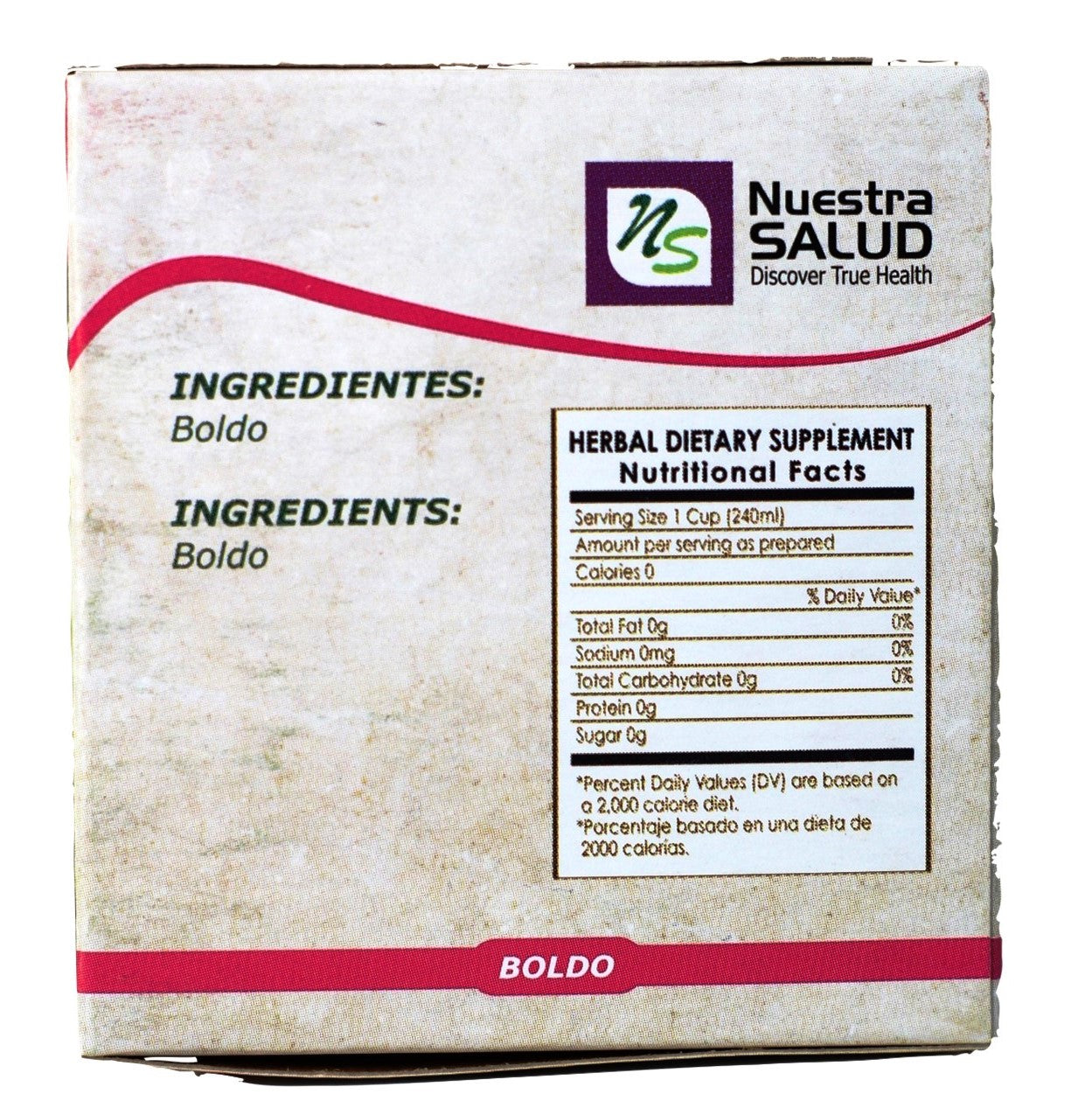 Boldo Tea Herbal Tea (60 tea bags) Nuestra Salud