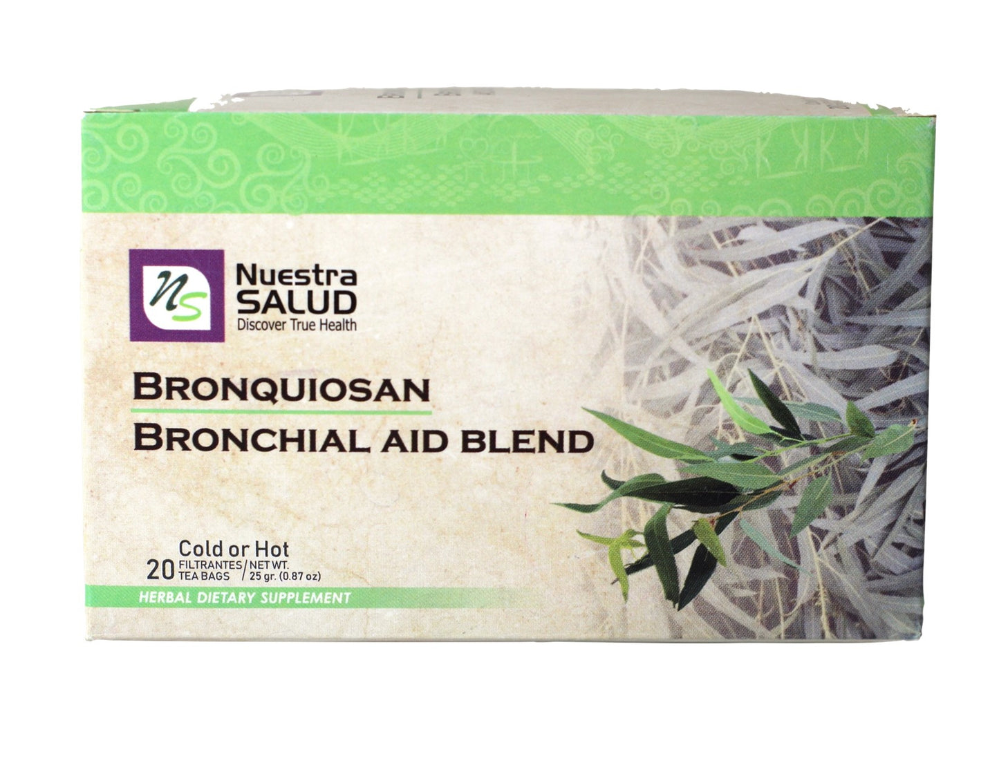 Bronchial Tea Belnd Herbal Tea Eucalyptus (60 tea bags) Nuestra Salud