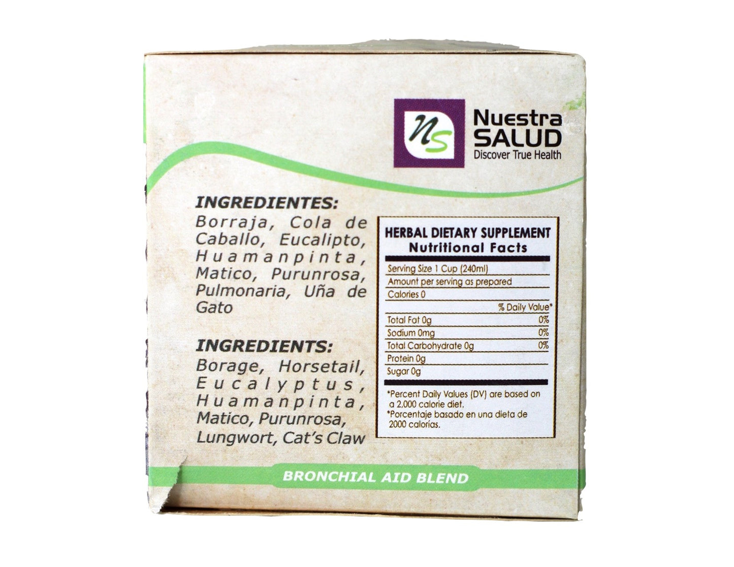 Bronchial Tea Belnd Herbal Tea Eucalyptus (60 tea bags) Nuestra Salud