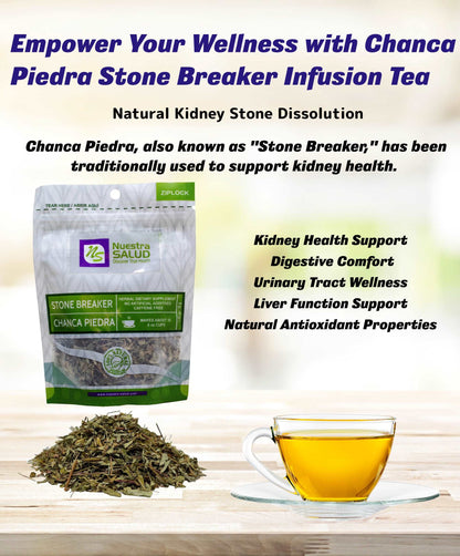 Chanca Piedra Tea - Stonebreaker Herbal Tea - Value Pack (120g) Kidney Stones Tea Crusher
