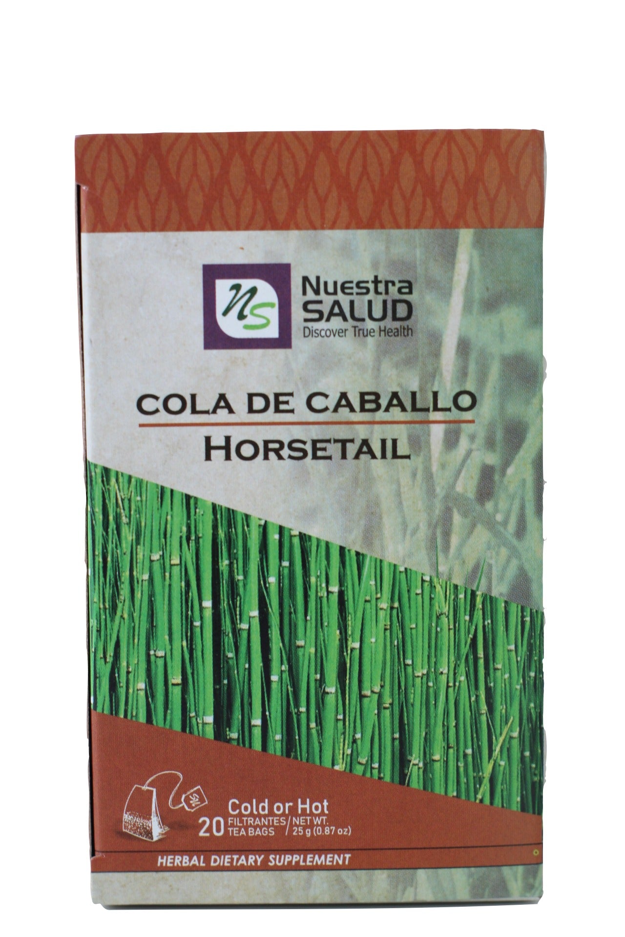 Horsetail Tea Cola De Caballo Herbal Tea (60 tea bags) Nuestra Salud