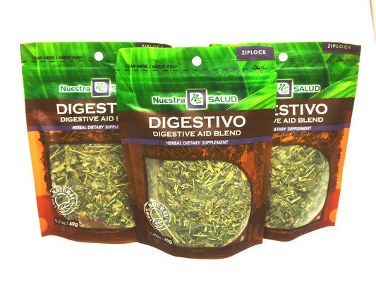  Digestivo Digestive Relief Loose Blend Herbal Infusion Tea Value Pack (90g) by Nuestra Salud sold by NS Herbs Co.