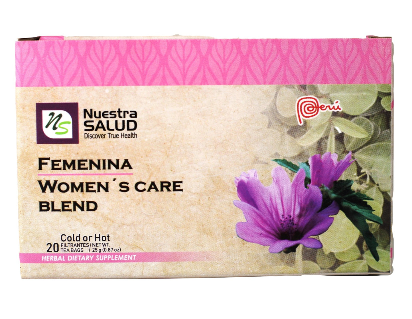 Femenine Tea Blend Femenina Herbal Tea (60 tea bags) Women's Care Nuestra Salud