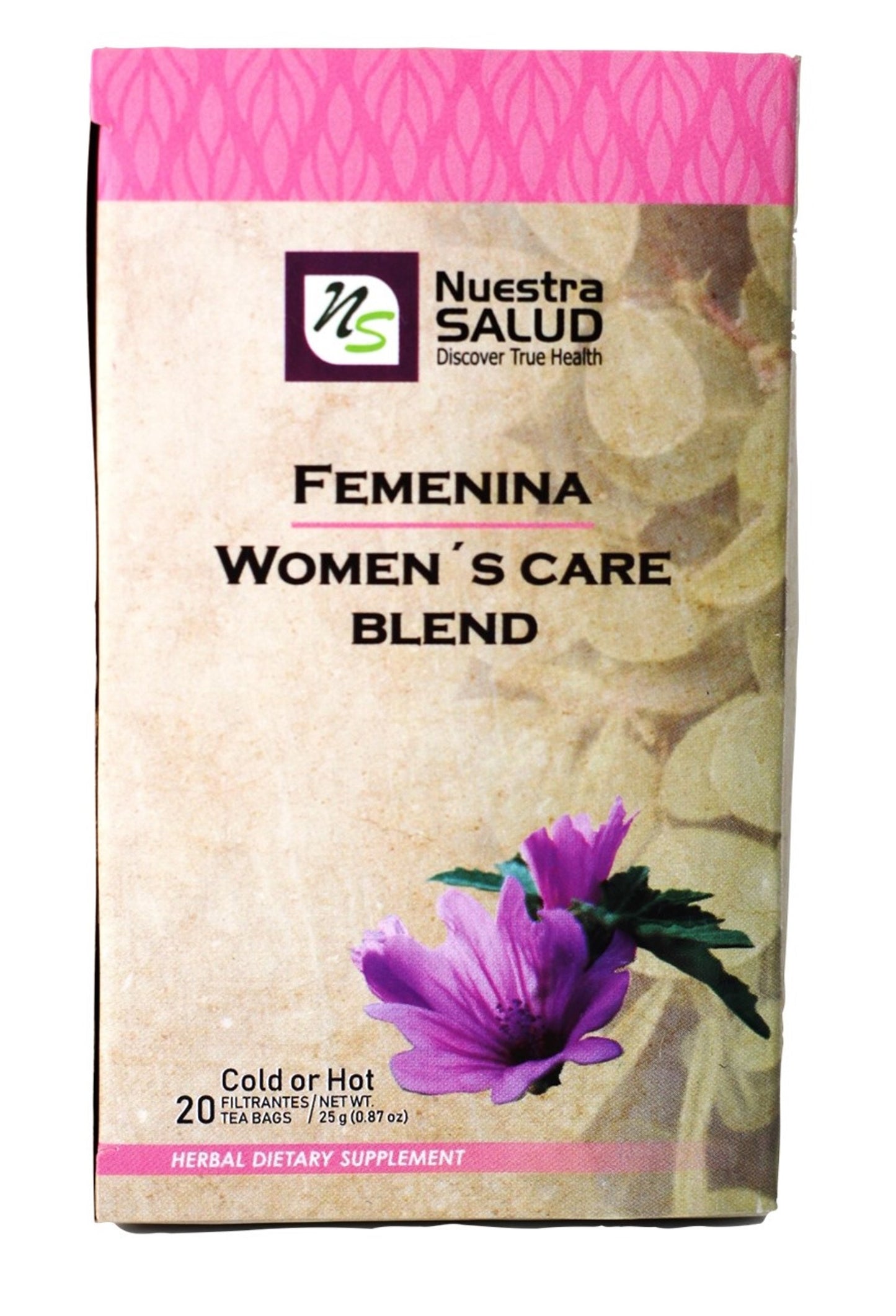 Femenine Tea Blend Femenina Herbal Tea (60 tea bags) Women's Care Nuestra Salud