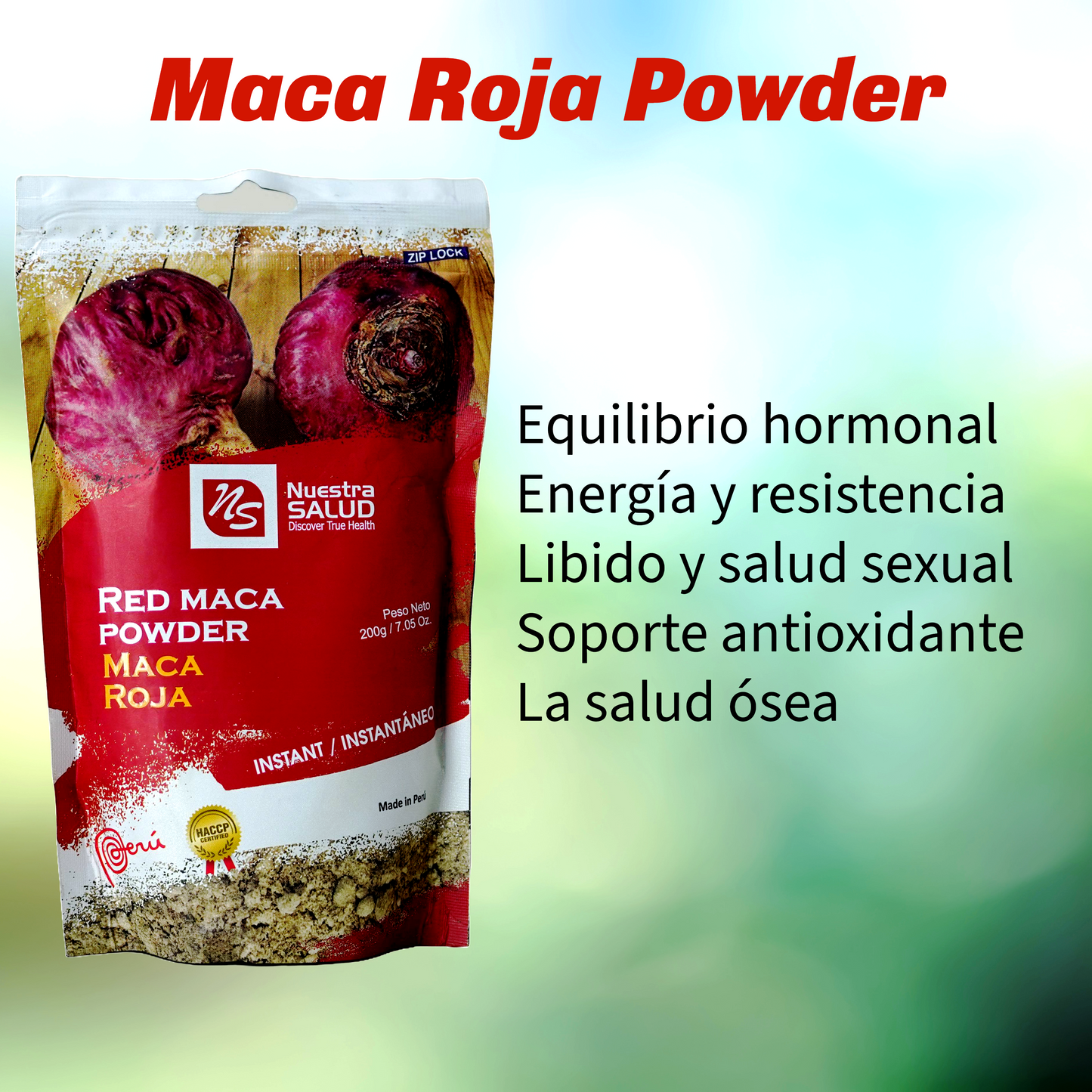 Red Maca Powder Unleash the Power of Peruvian Maca Roja (200g) Gelatinized Maca Nuestra Salud