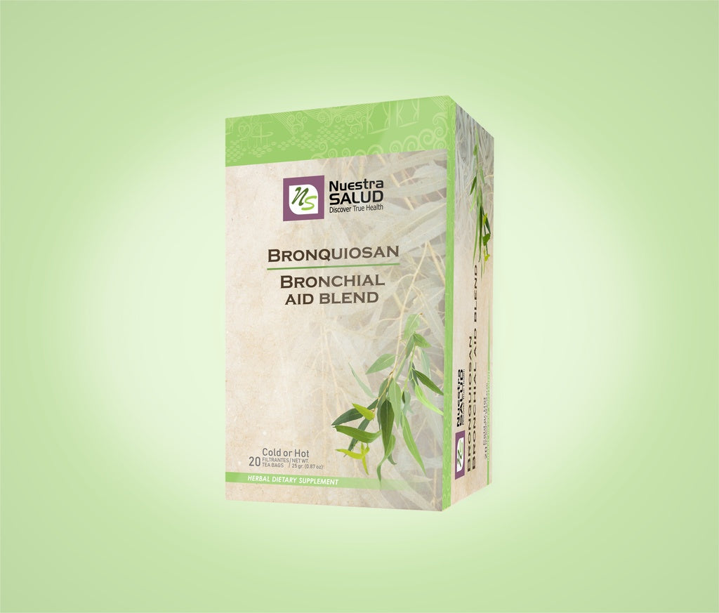 Bronquiosan Bronchial Aid Blend Filter Tea Box (20 Tea Bags) by Nuestra Salud sold by NS Herbs Co.