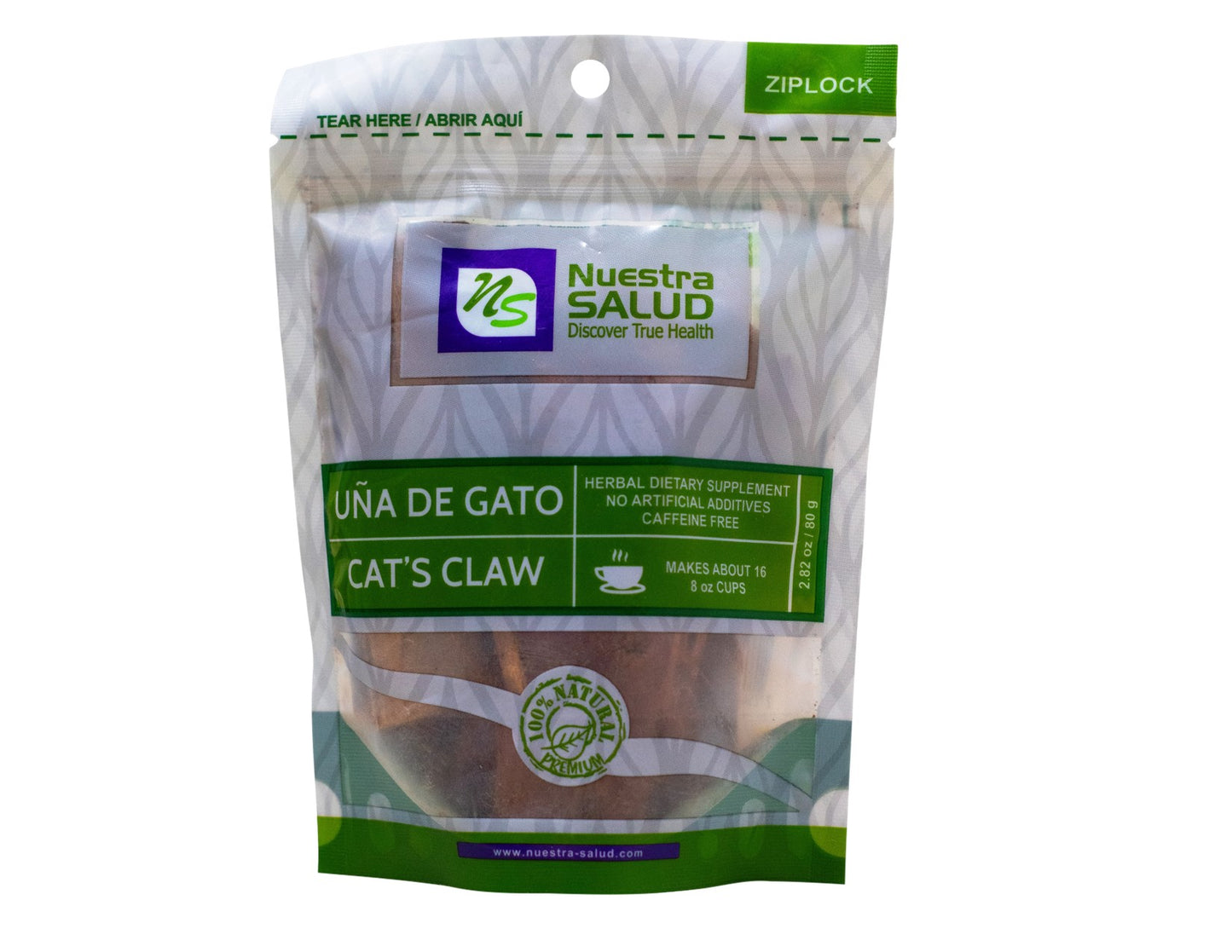 Uña De Gato Cats Claw Bark Herbal Infusion Tea Value Pack (240 grams) by Nuestra Salud sold by NS Herbs Co.