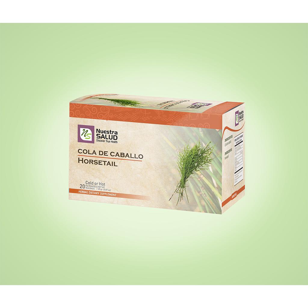 Cola De Caballo Horsetail Filter Tea Box (20 Tea Bags) by Nuestra Salud sold by NS Herbs Co.