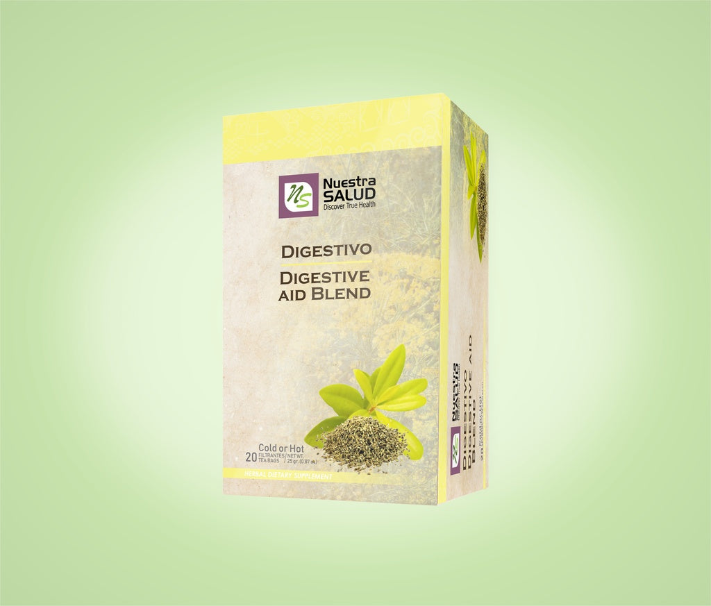 Digestivo Digestive Aid Blend Filter Tea Box (20 Tea Bags) by Nuestra Salud sold by NS Herbs Co.