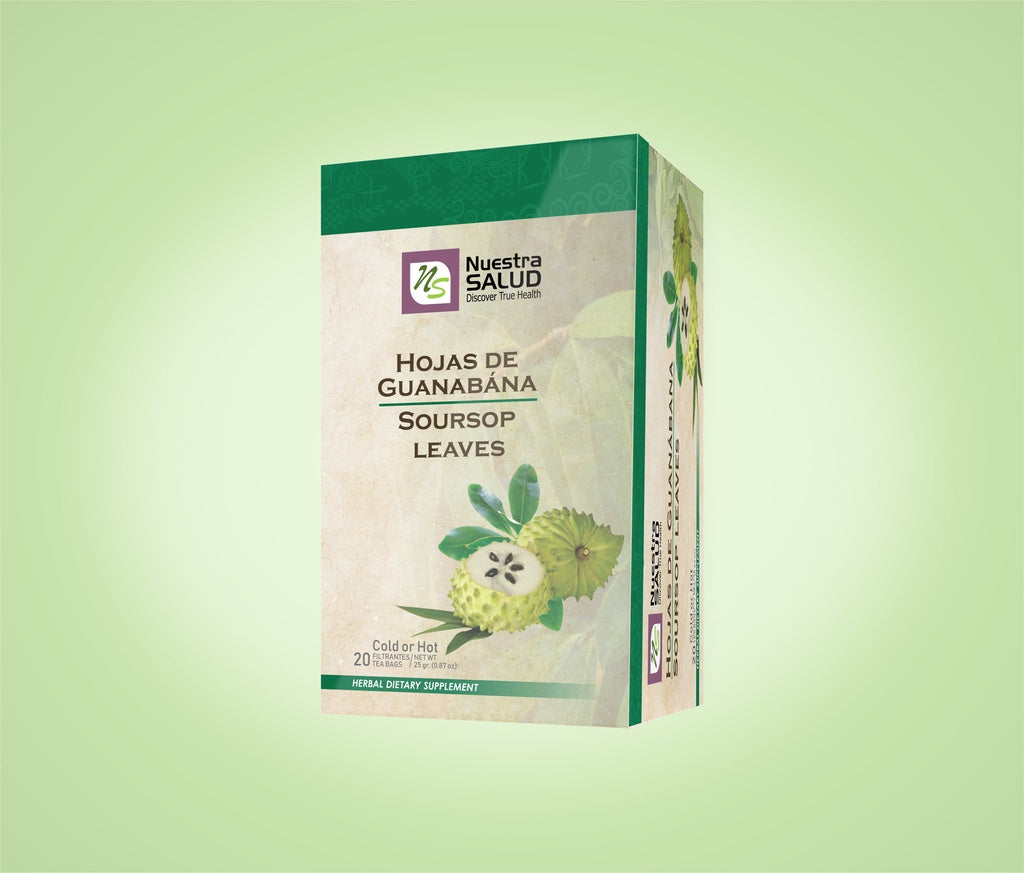 Hojas De Guanabana Soursop Leaves Filter Tea Box (20 Tea bags) by Nuestra Salud sold by NS Herbs Co.