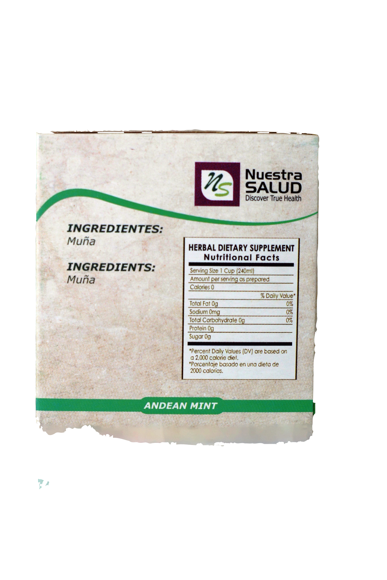 Muña Andean Mint Filter Tea Box (20 Tea bags) by Nuestra Salud sold by NS Herbs Co.