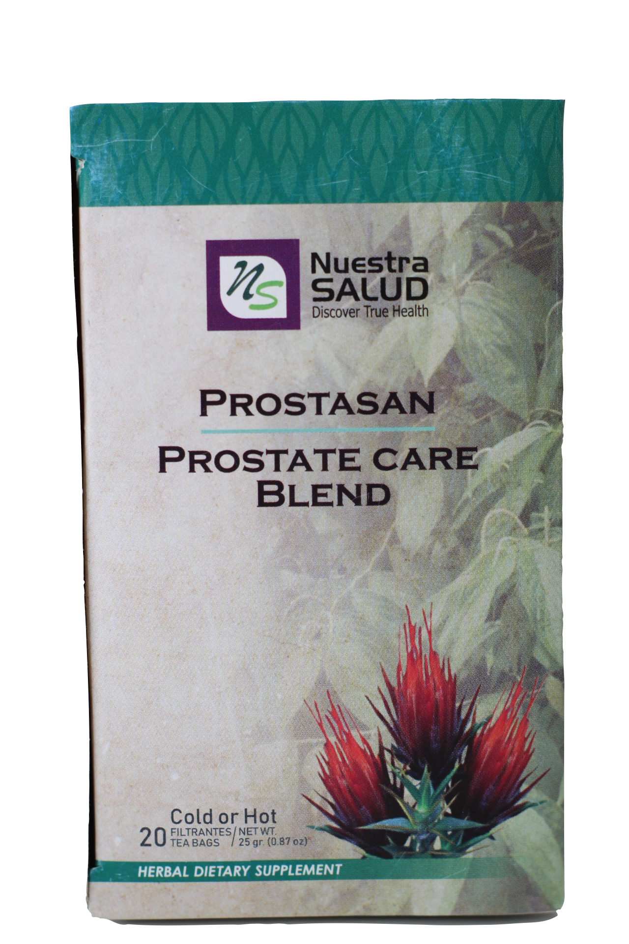 Prostasan Prostate Care Blend Filter Tea Box (20 Tea Bags) by Nuestra Salud sold by NS Herbs Co.
