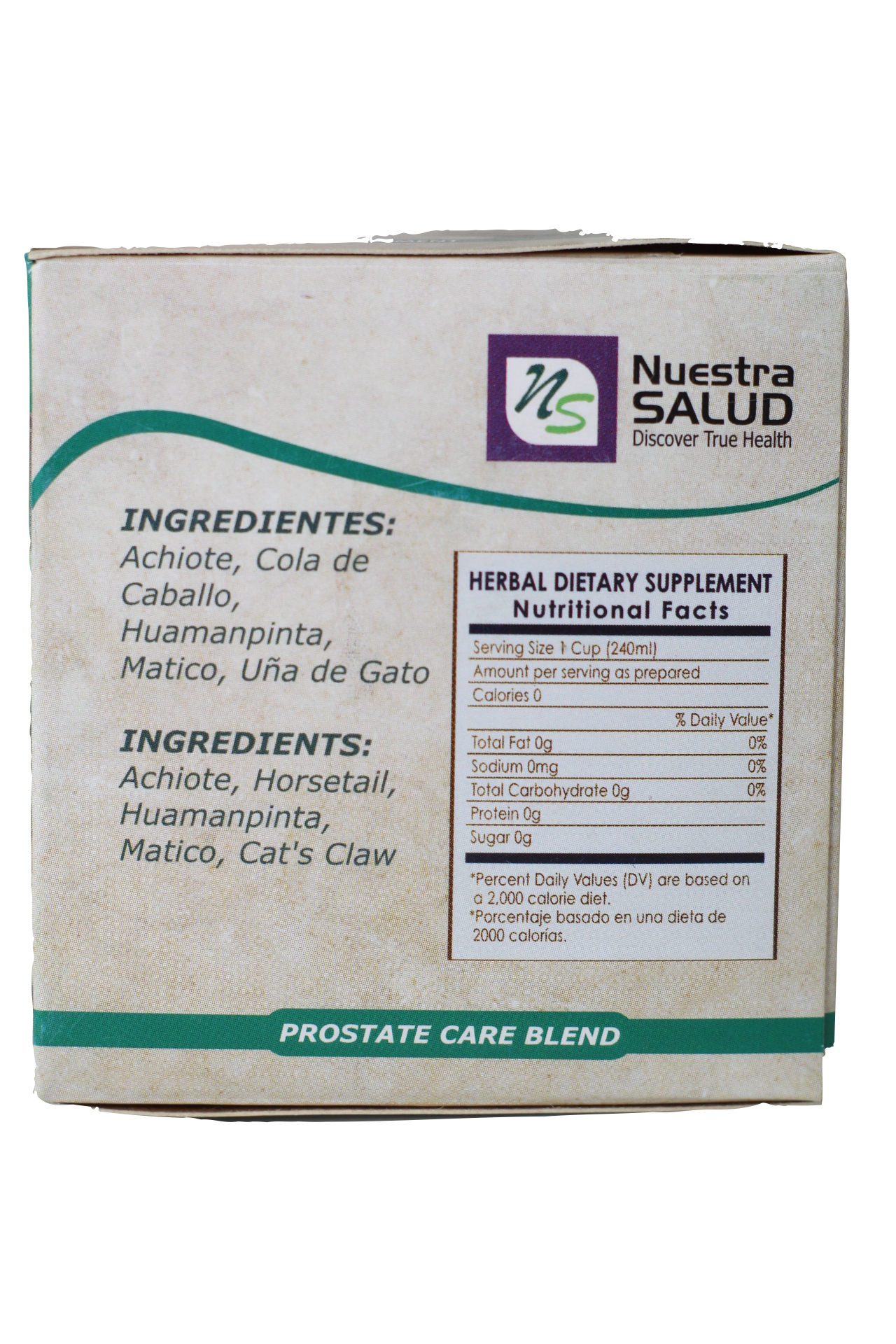 Prostasan Prostate Care Blend Filter Tea Box (20 Tea Bags) by Nuestra Salud sold by NS Herbs Co.