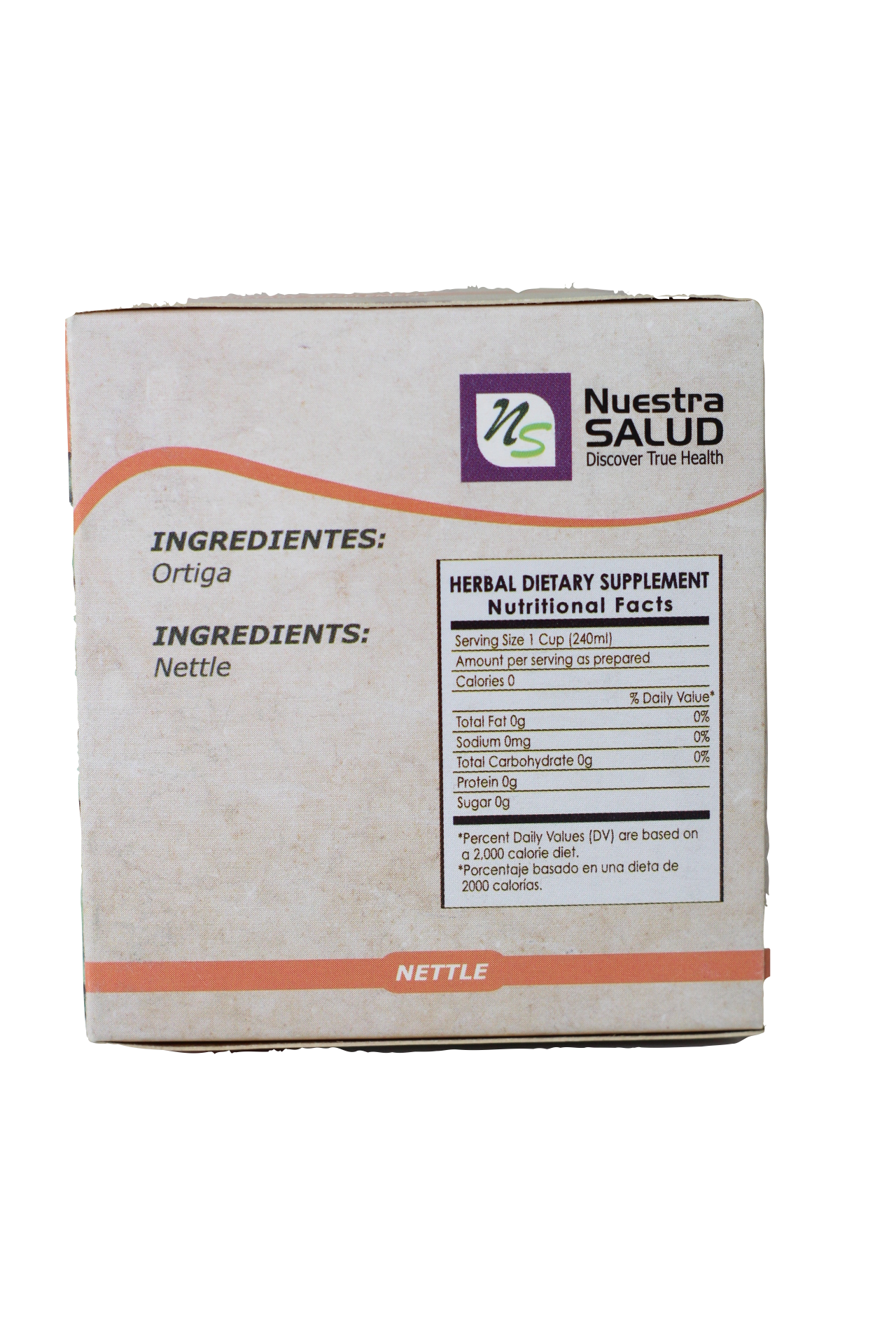 Ortiga Nettle Filter Tea Box (20 Tea Bags) by Nuestra Salud sold by NS Herbs Co.