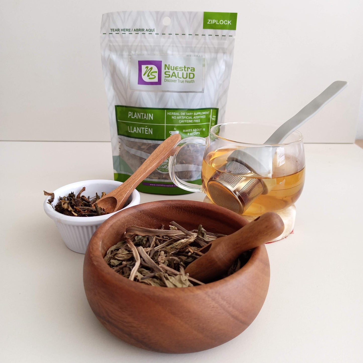 Llanten Plantain Loose Herbal Infusion Tea Value Pack (90g) by Nuestra Salud sold by NS Herbs Co.