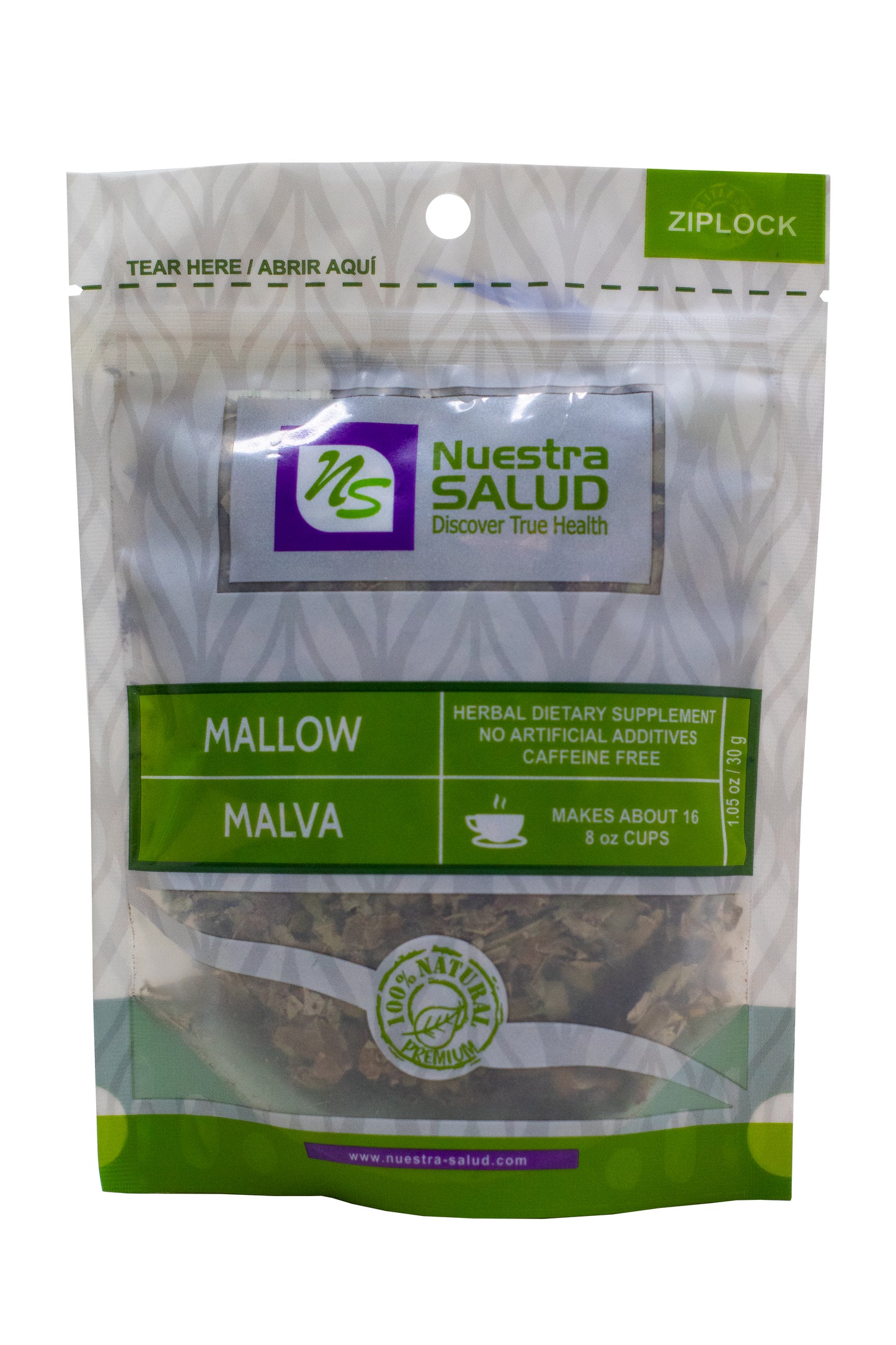 Malva Mallow Loose Herbal Tea (30g) by Nuestra Salud sold by NS Herbs Co.