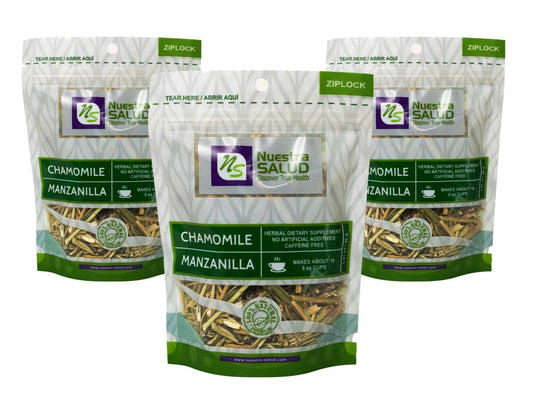Manzanilla Chamomile Loose Herbal Infusion Tea Value Pack(120g) by Nuestra Salud sold by NS Herbs Co.