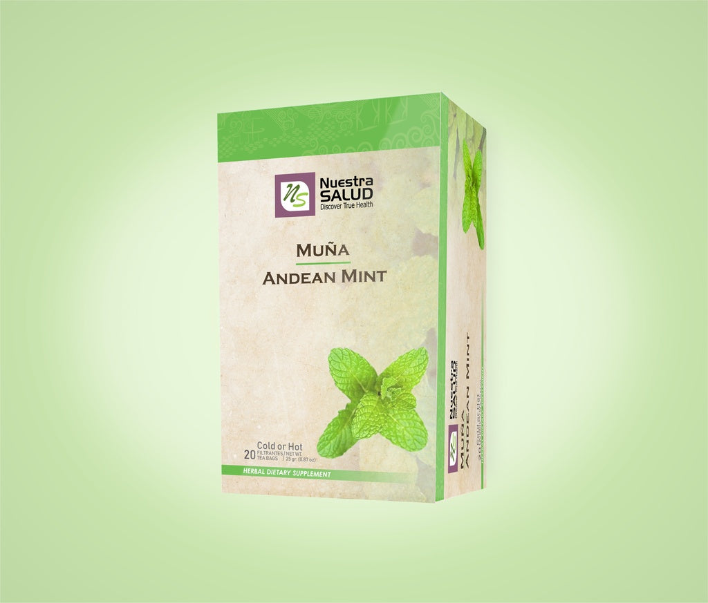 Muña Andean Mint Filter Tea Box (20 Tea bags) by Nuestra Salud sold by NS Herbs Co.