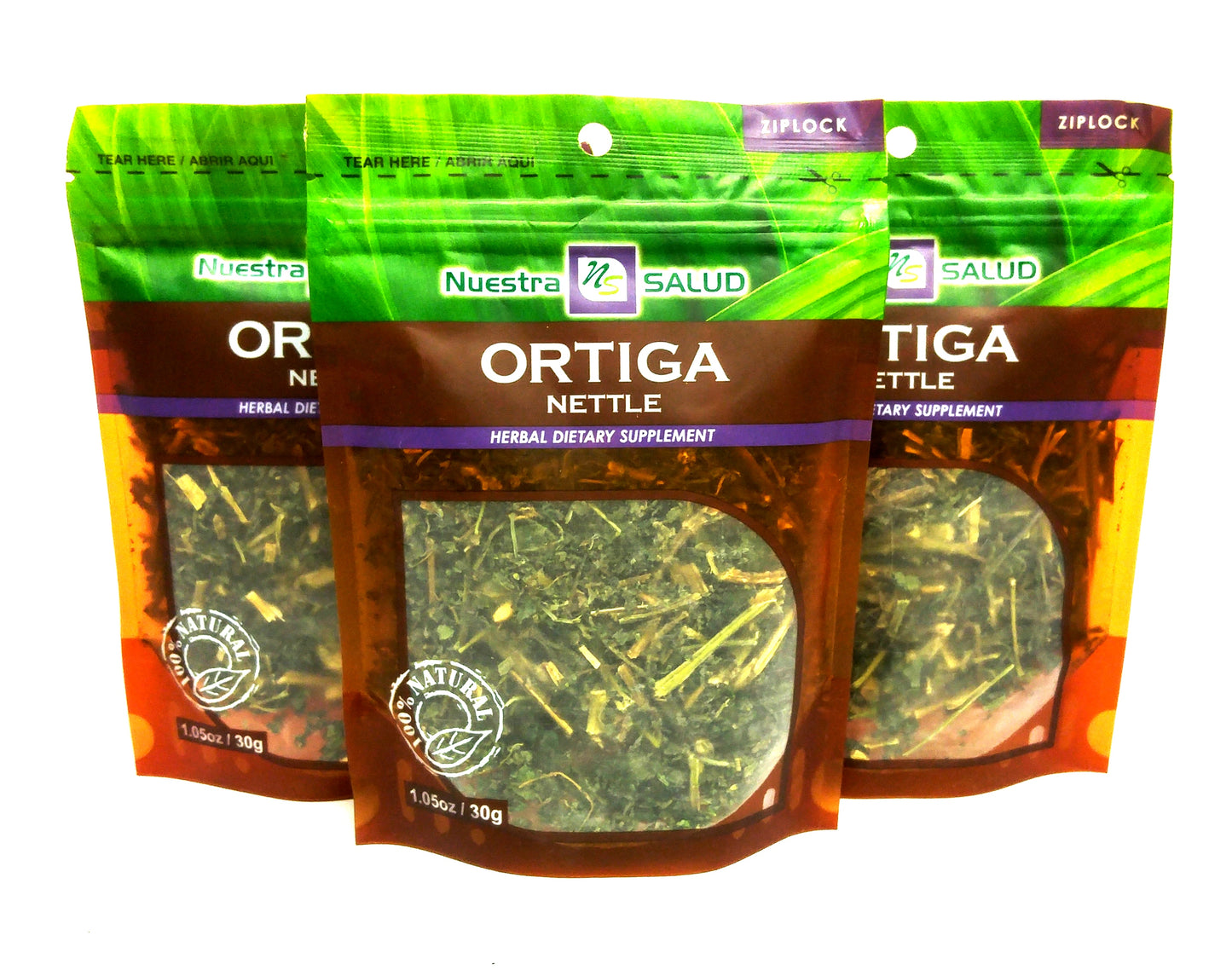 Ortiga Nettle Loose Herbal Infusion Tea Value Pack (90g) by Nuestra Salud sold by NS Herbs Co.