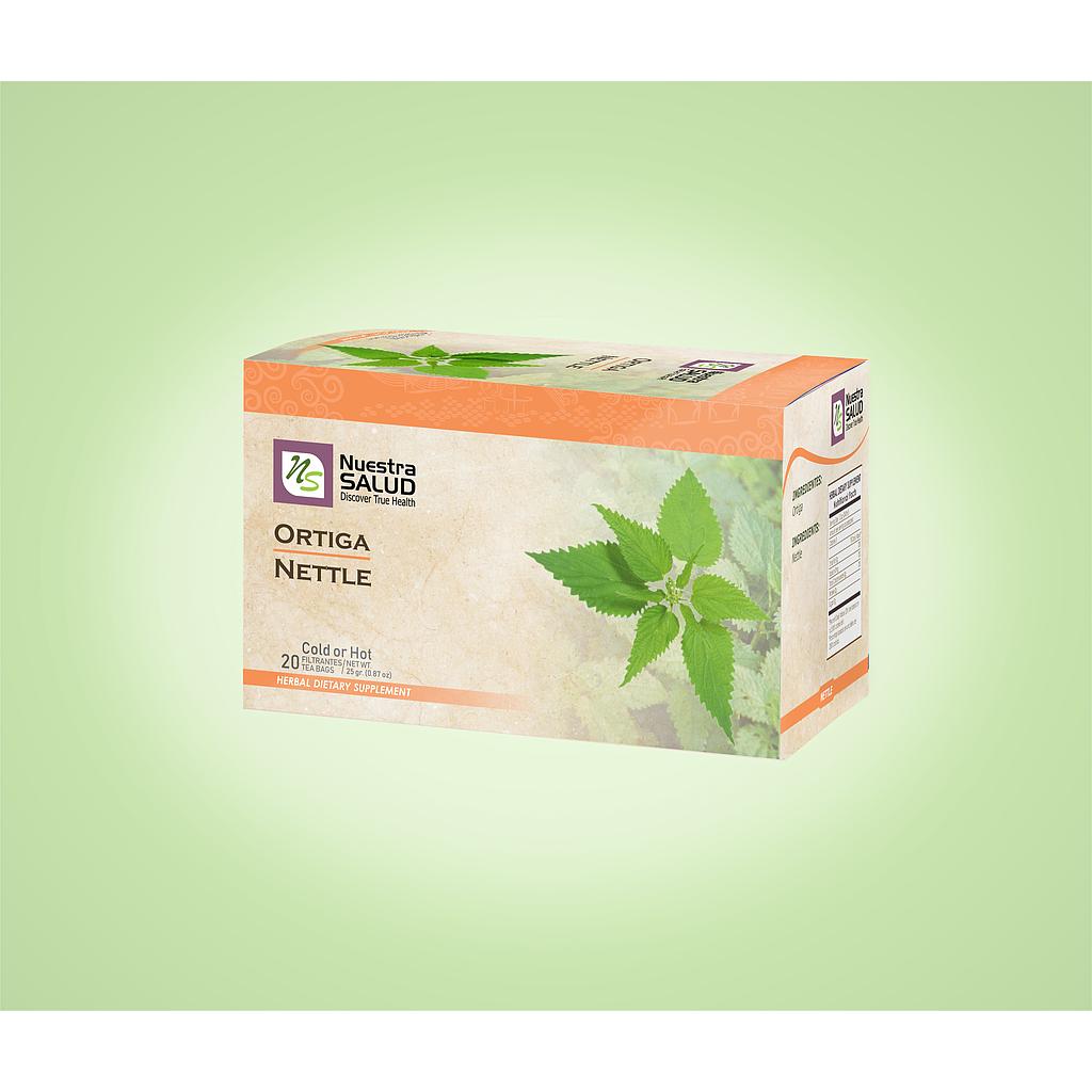 Ortiga Nettle Filter Tea Box (20 Tea Bags) by Nuestra Salud sold by NS Herbs Co.