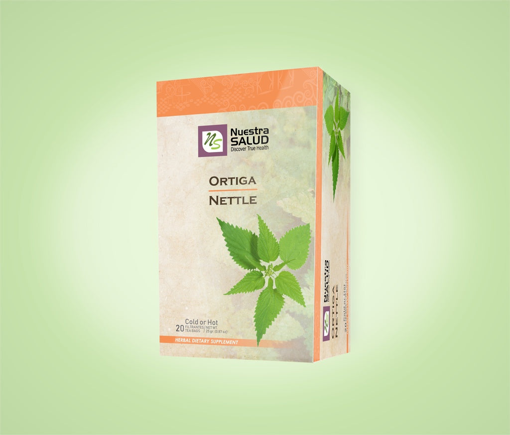 Ortiga Nettle Filter Tea Box (20 Tea Bags) by Nuestra Salud sold by NS Herbs Co.