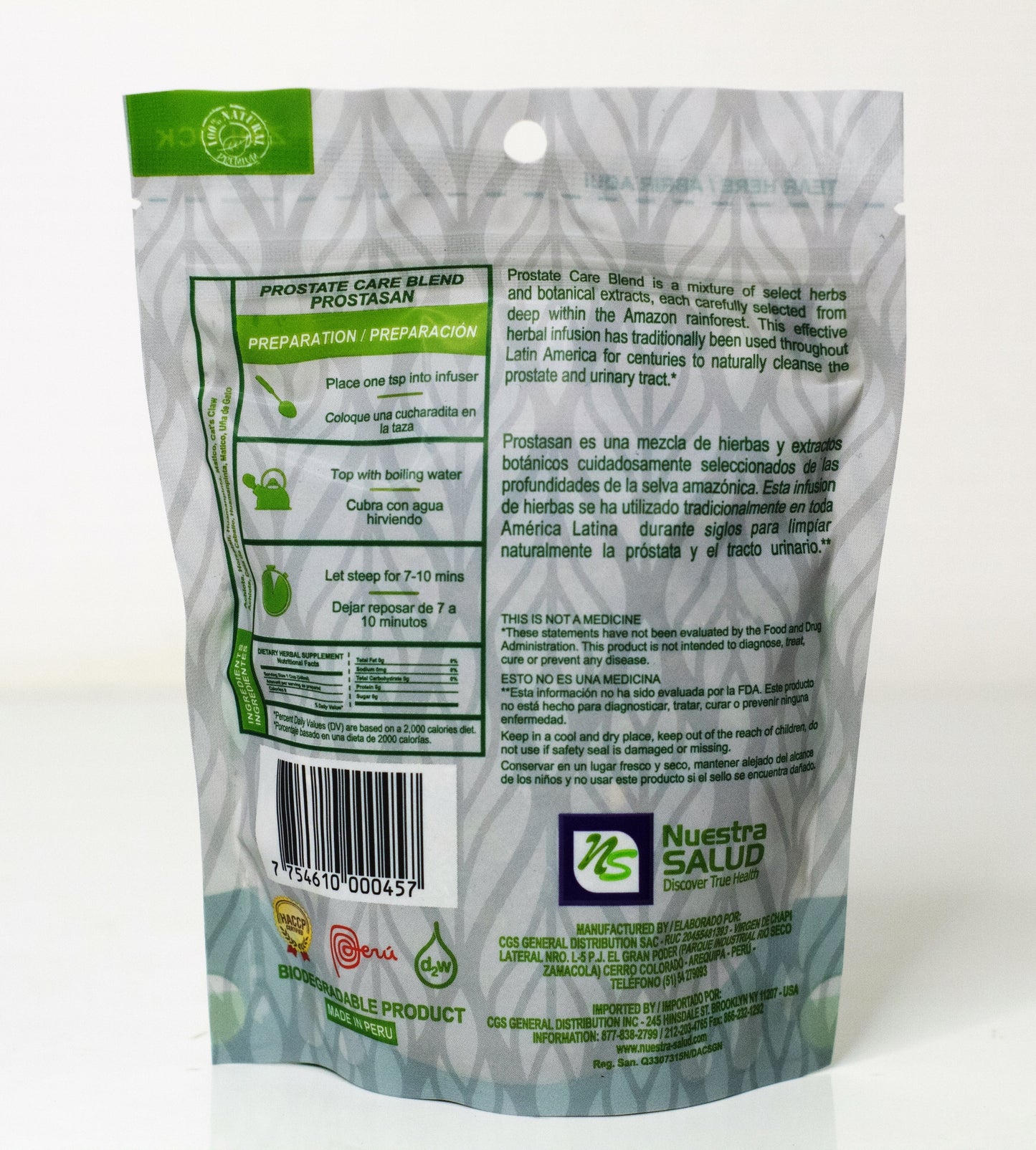 Prostasan Prostate Loose Blend Herbal Infusion Tea Value Pack (90g) by Nuestra Salud sold by NS Herbs Co.