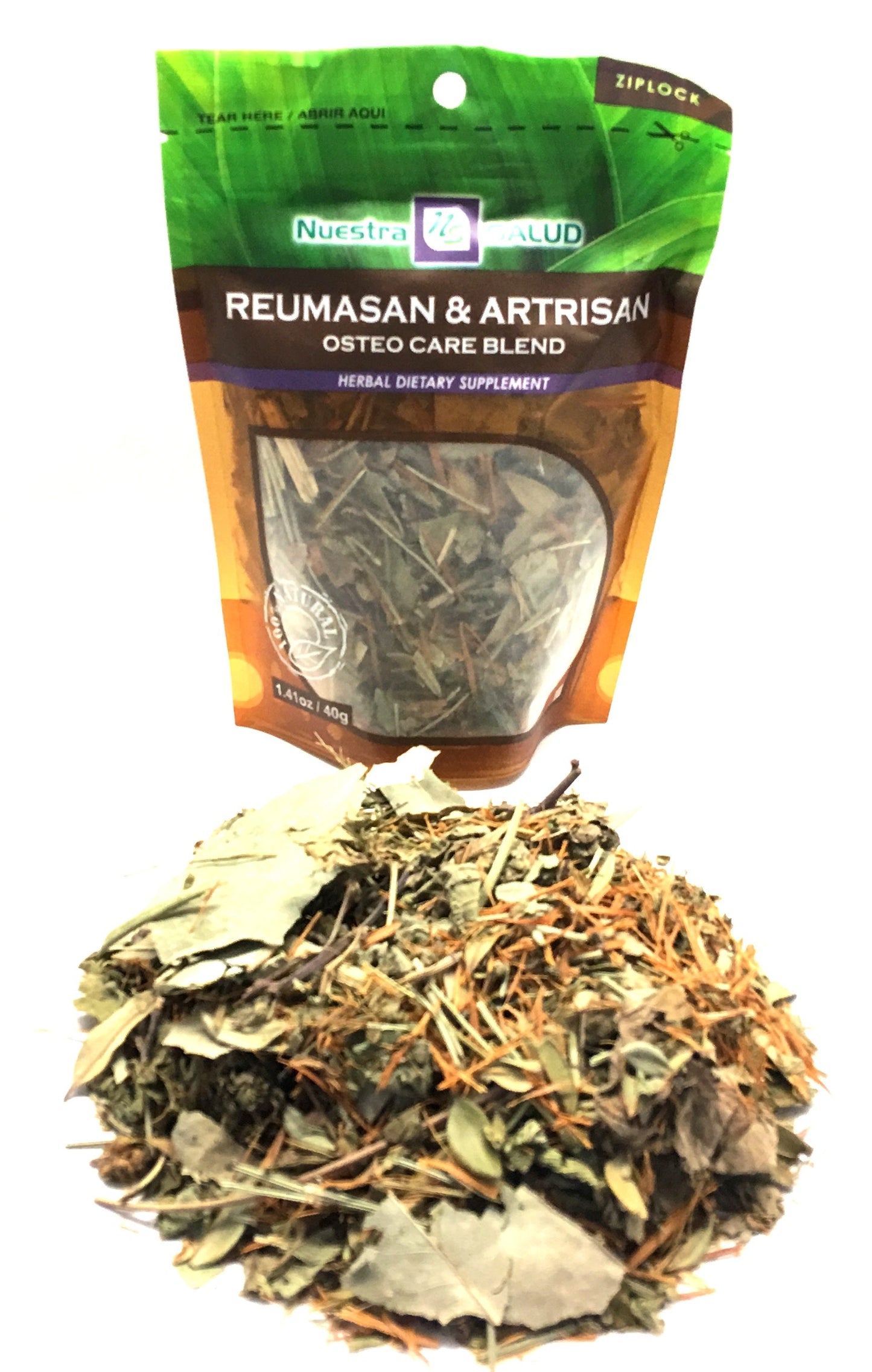 Reumasan Osteo care Blend Loose Herbal Infusion Tea Value Pack (120g) by Nuestra Salud sold by NS Herbs Co.