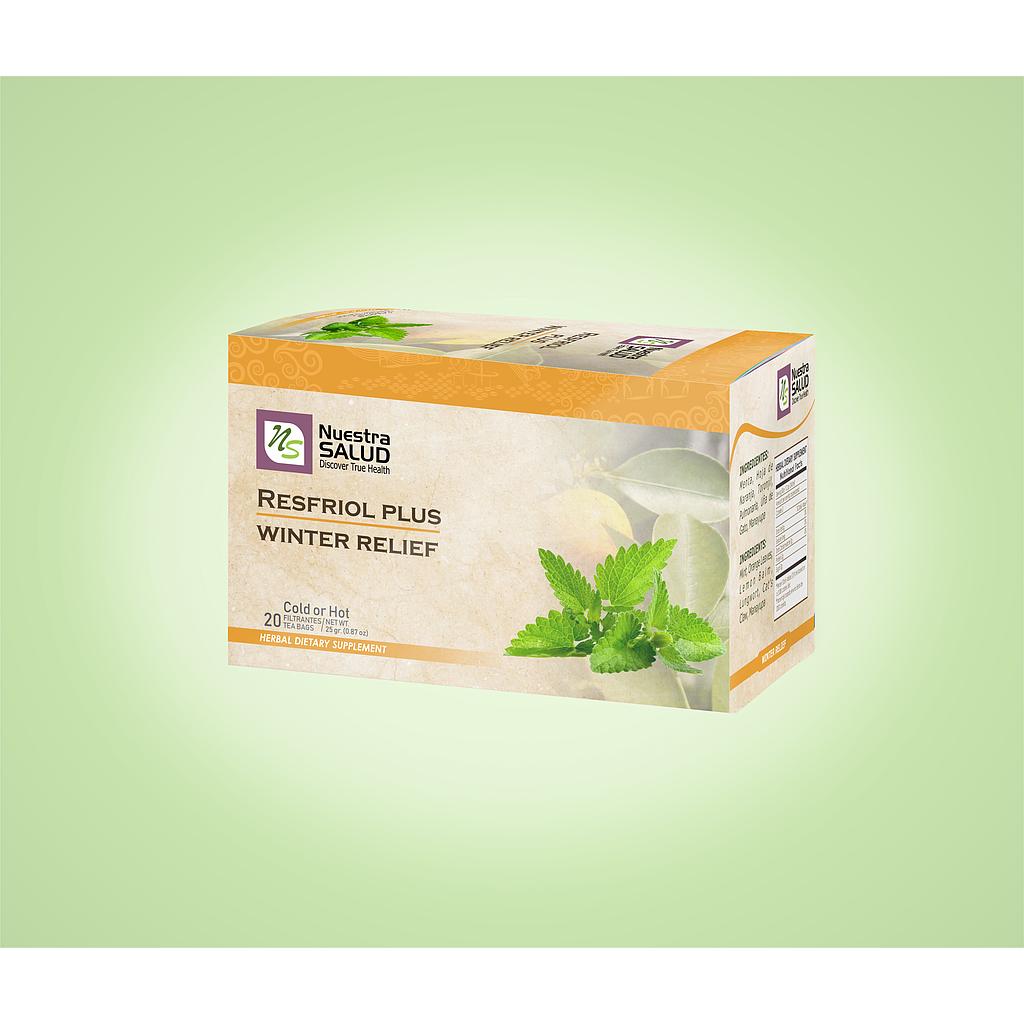 Resfriol Plus Té Cold Care Filter Tea Box (20 Tea Bags) by Nuestra Salud sold by NS Herbs Co.