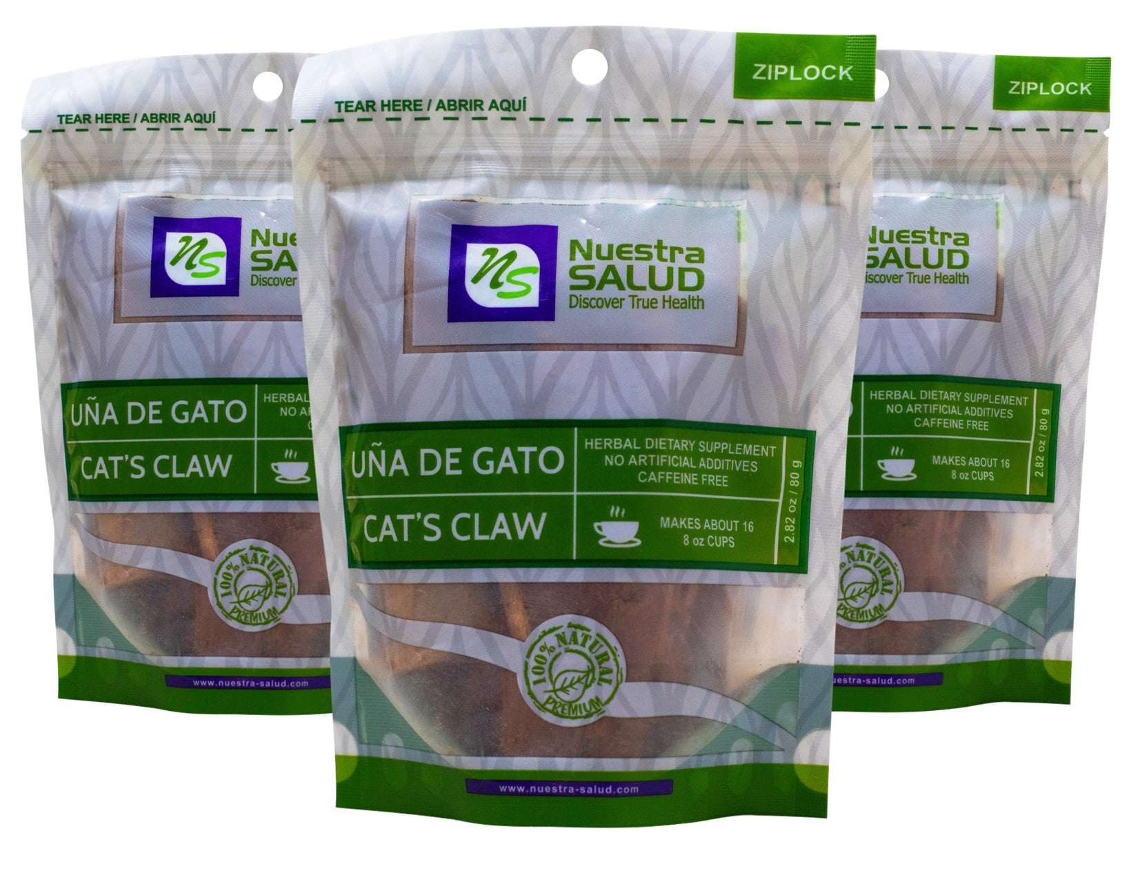 Cat's Claw Tea Bark Uña De Gato Herbal Infusion Tea (240 grams) HQ Herb Nuestra Salud