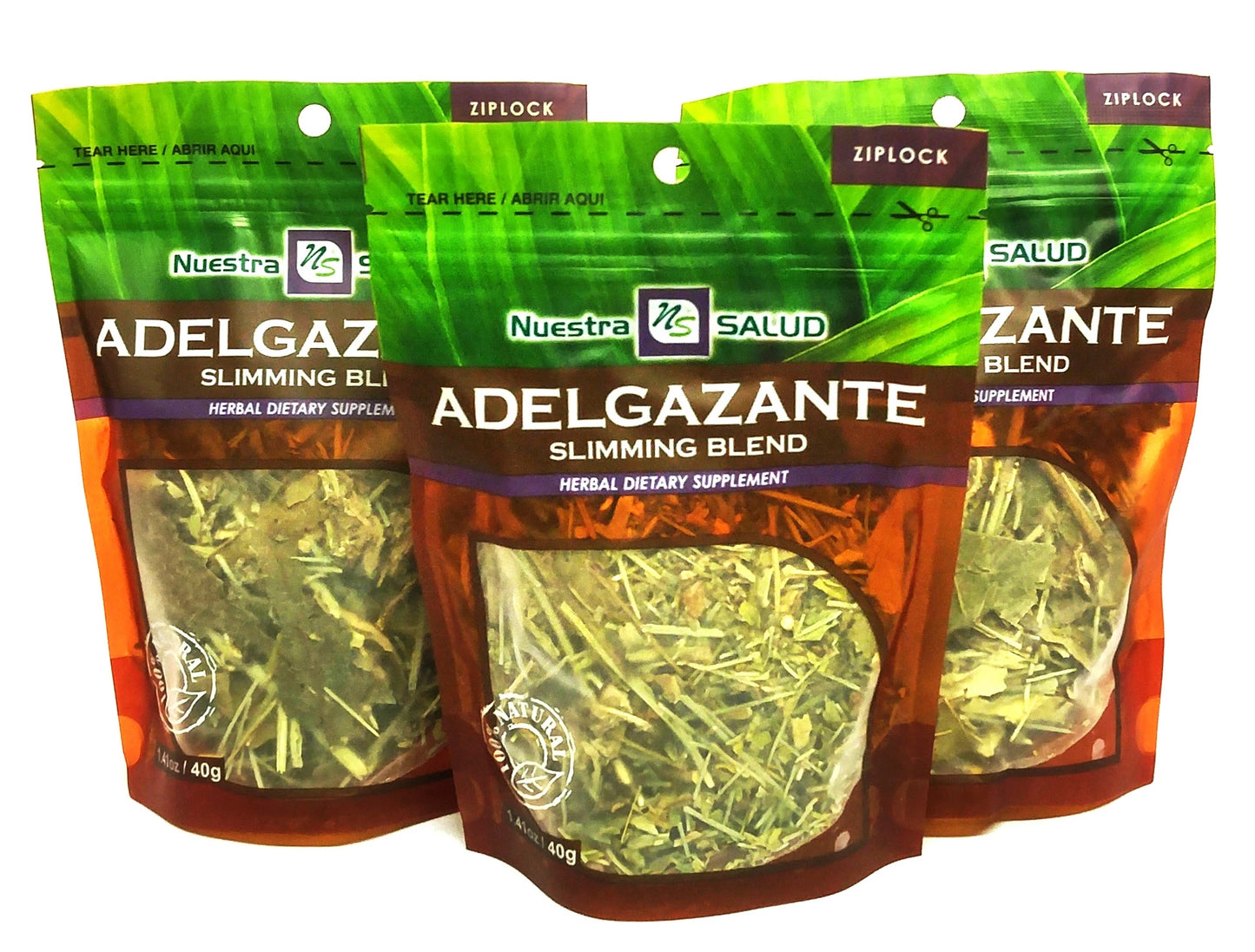 Adelgazante Slimming Blend Loose Herbal Infusion Tea Value Pack (120g) by Nuestra Salud sold by NS Herbs Co.