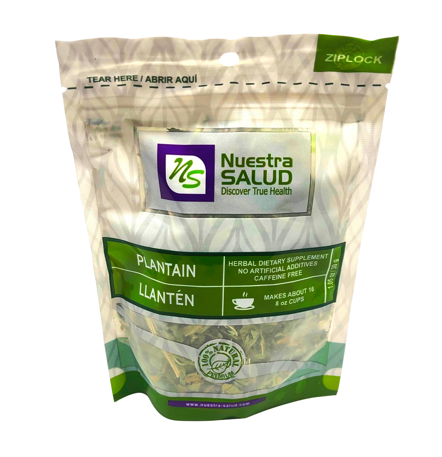 Llanten Plantain Loose Herbal Infusion Tea Value Pack (90g) by Nuestra Salud sold by NS Herbs Co.