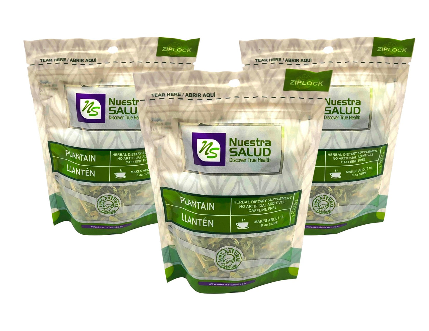 Llanten Plantain Loose Herbal Infusion Tea Value Pack (90g) by Nuestra Salud sold by NS Herbs Co.