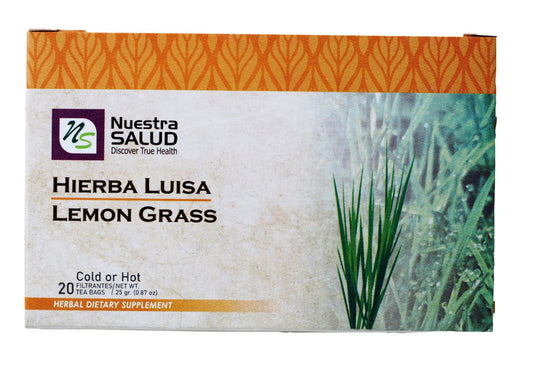 Lemongrass Tea  Hierba Luisa Herbal Tea (20 Tea bags) Nuestra Salud