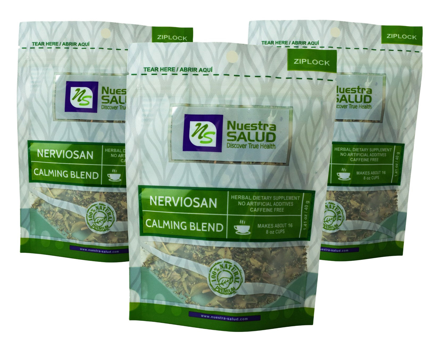 Calming Loose Blend Herbal Infusion Value Pack (120g) by Nuestra Salud sold by NS Herbs Co.