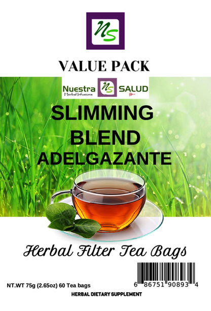 Herbal Slimming Tea Value Pack - 60 Tea Bags for Effective Weight Loss & Wellness