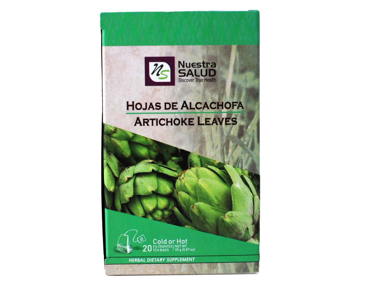 Artichoke Leaves Tea Hoja de Alcachofa Herbal Tea (20 tea bags)
